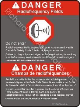 18x24 CANADIAN RF DANGER Sign